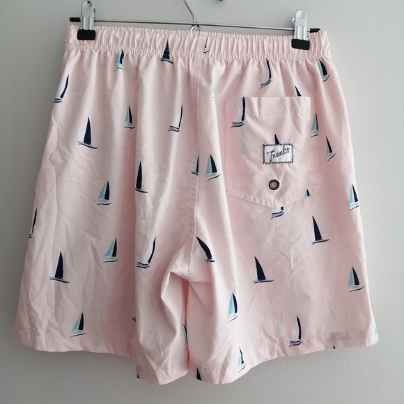 Frank's Sailboat Print Swim Trunks in Whitsunday Pink 6" Inseam Medium - Picture 3 of 15